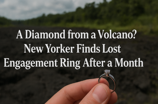 ¿Un diamante de un volcán? Neoyorquina encuentra anillo de compromiso perdido después de un mes